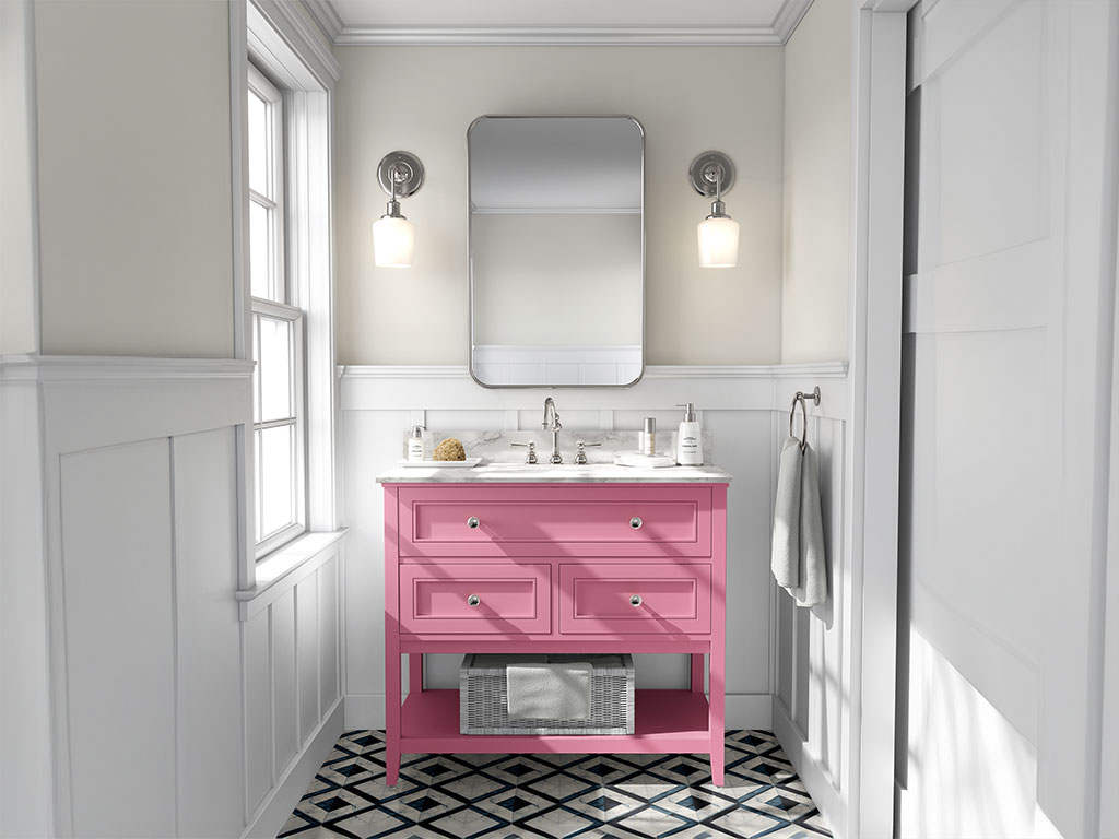 Rwraps Gloss Pink DIY Bathroom Cabinet Wraps