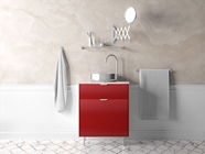 Rwraps Velvet Red Bathroom Cabinetry Wraps