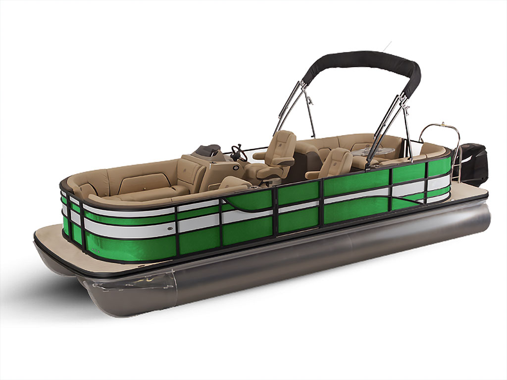 3M 2080 Gloss Green Envy Pontoon Custom Boat Wrap