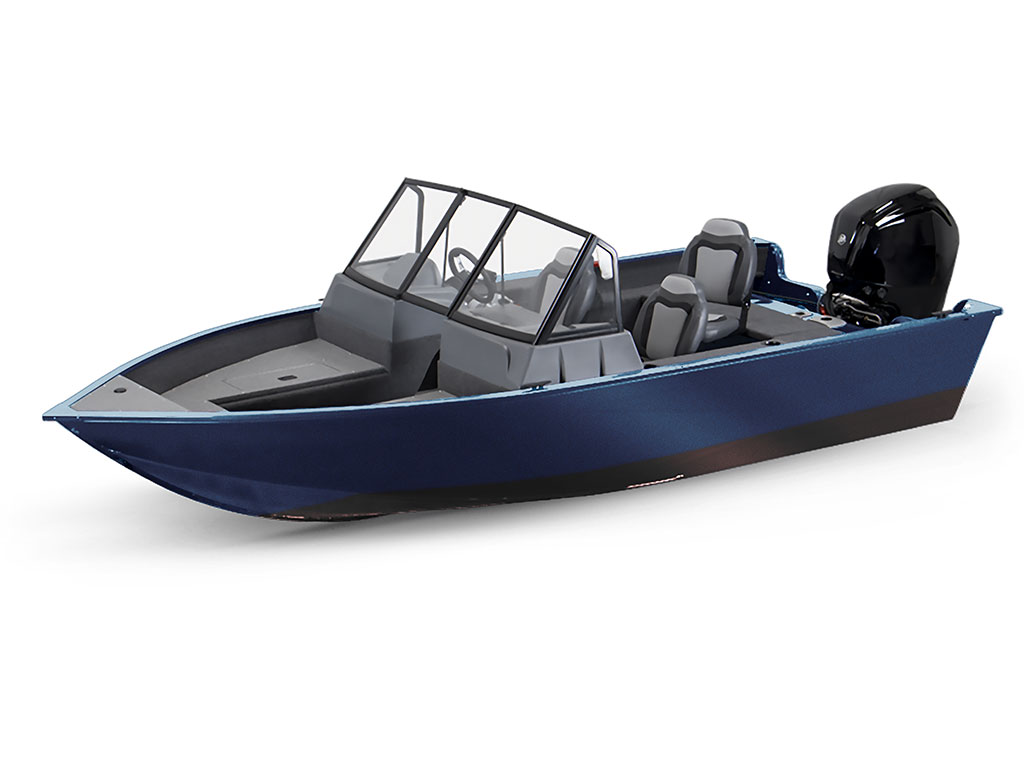 Avery Dennison SW900 Matte Metallic Blue Modified-V Hull DIY Fishing Boat Wrap