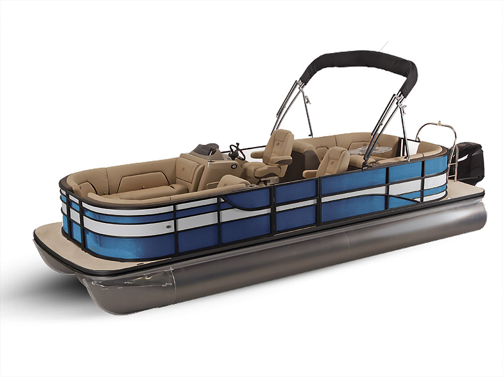 Avery Dennison SW900 Matte Metallic Blue Pontoon Custom Boat Wrap