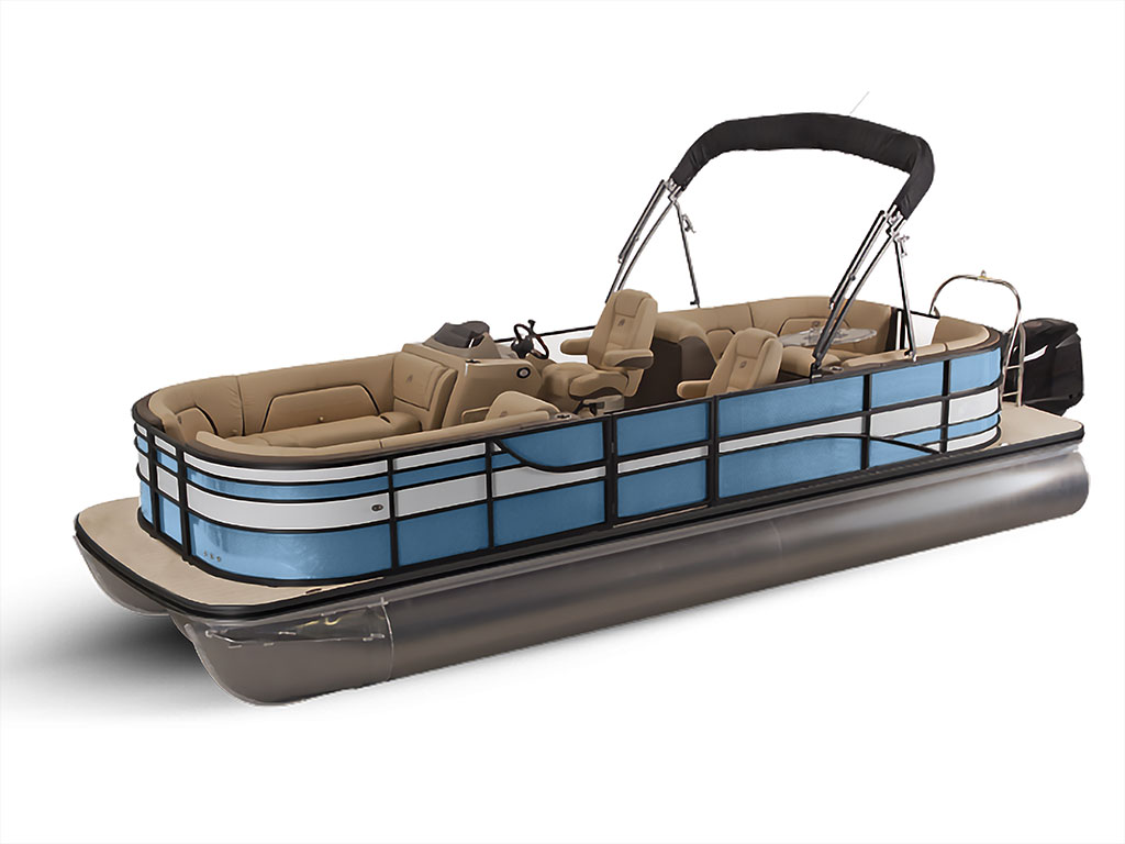 Avery Dennison SW900 Matte Metallic Frosty Blue Pontoon Custom Boat Wrap