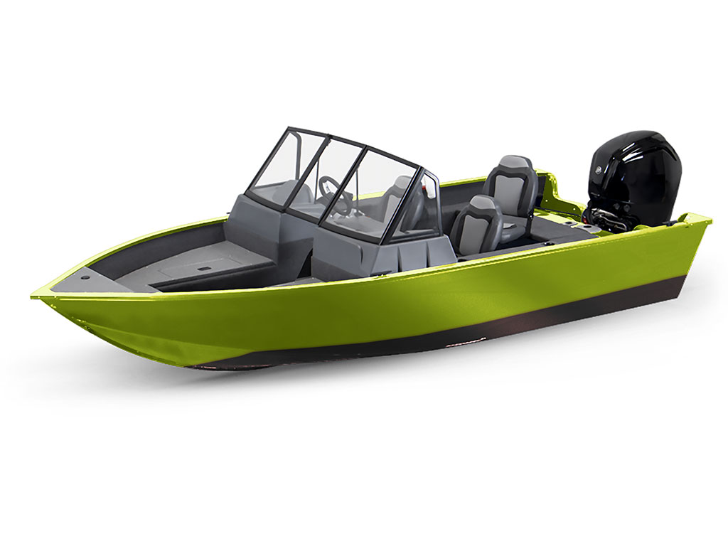 Avery Dennison SW900 Gloss Lime Green Modified-V Hull DIY Fishing Boat Wrap