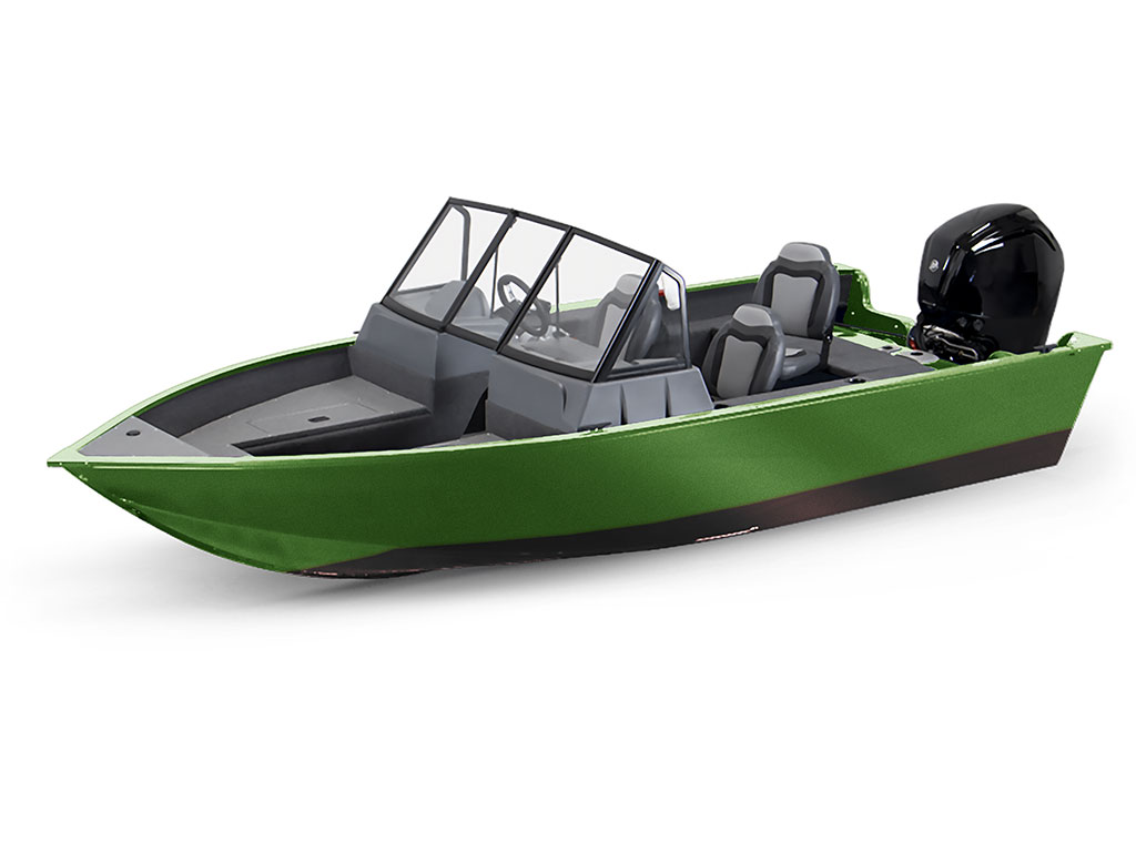 Avery Dennison SW900 Matte Metallic Green Apple Modified-V Hull DIY Fishing Boat Wrap