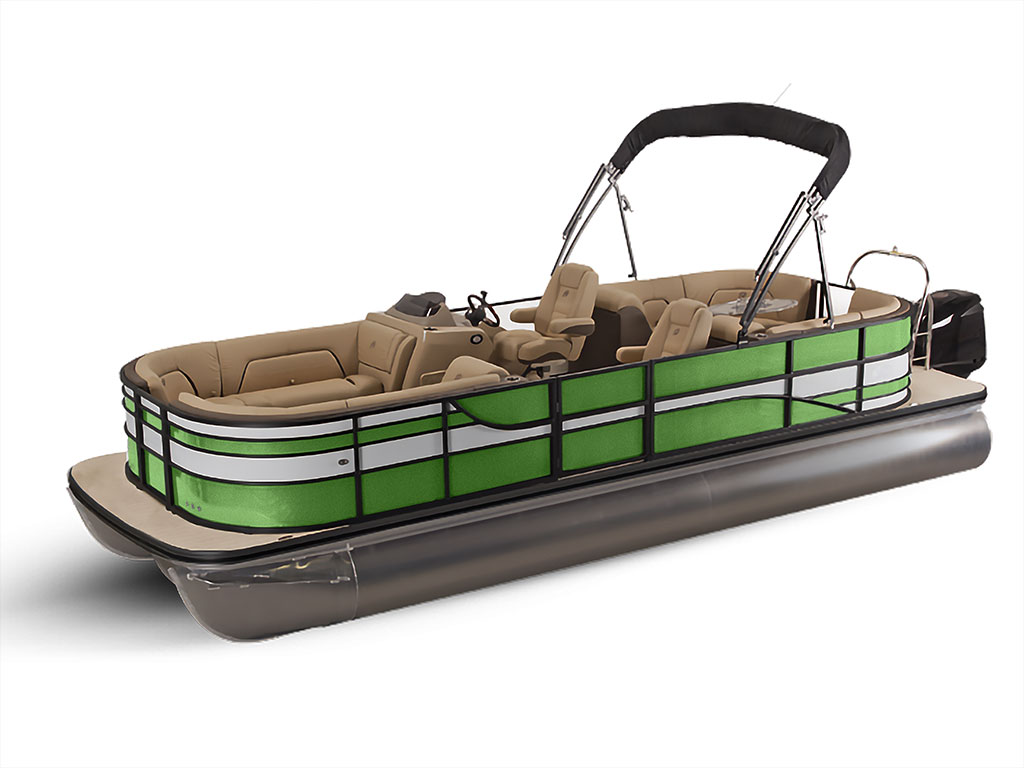 Avery Dennison SW900 Matte Metallic Green Apple Pontoon Custom Boat Wrap