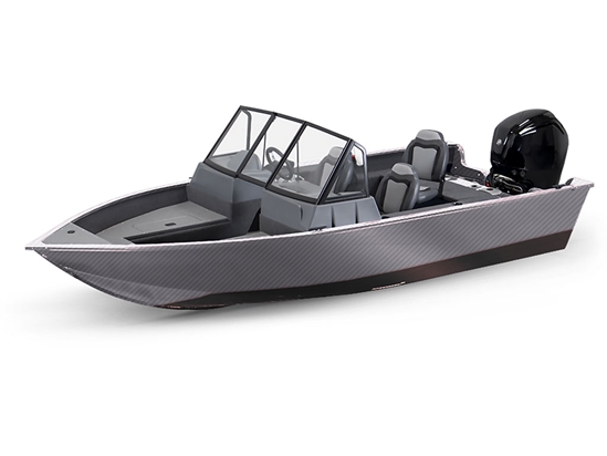 ORACAL 975 Carbon Fiber Silver Gray Modified-V Hull DIY Fishing Boat Wrap
