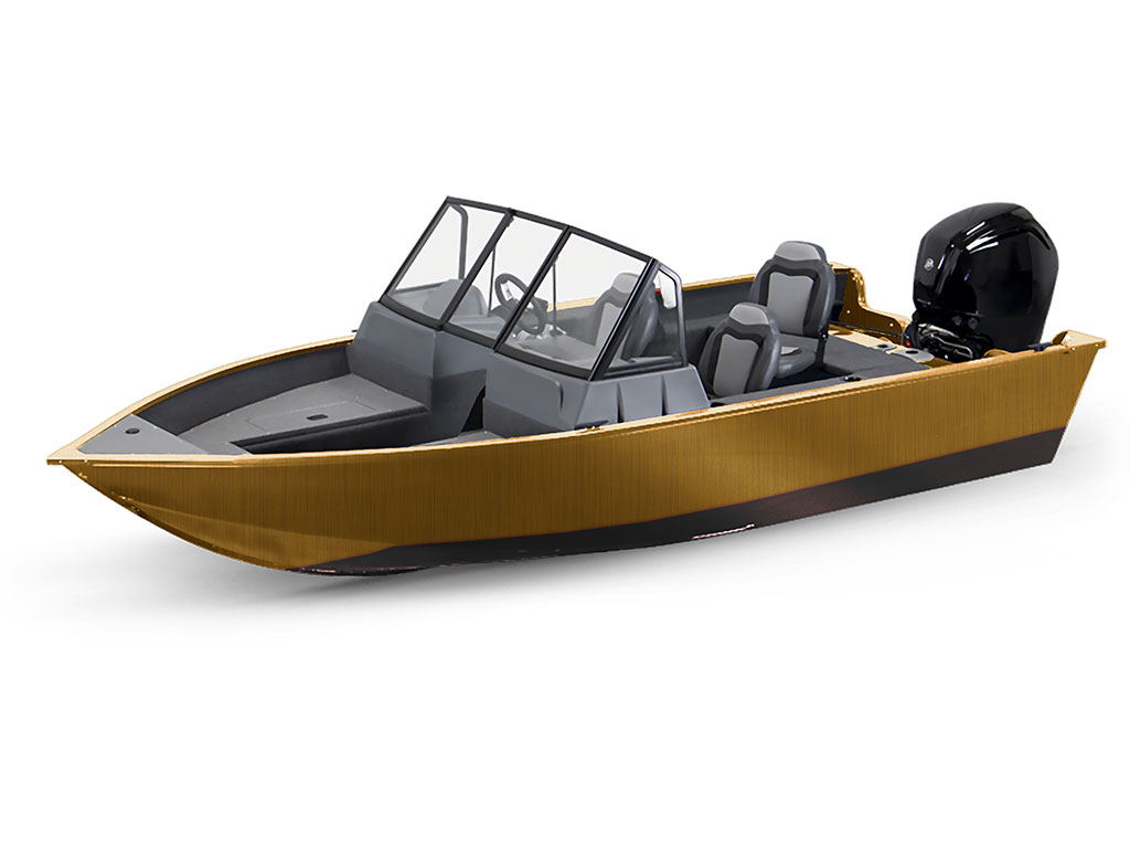 ORACAL 975 Brushed Aluminum Gold Modified-V Hull DIY Fishing Boat Wrap