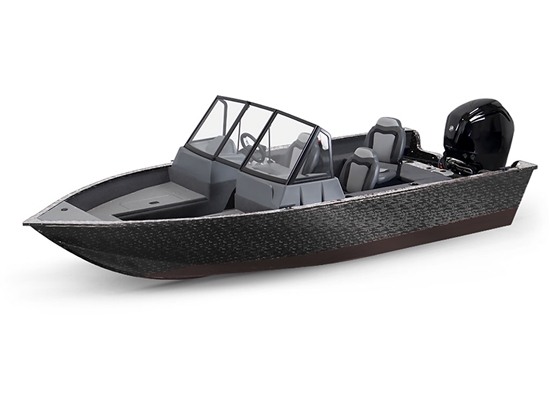 Rwraps 3D Carbon Fiber Black (Digital) Modified-V Hull DIY Fishing Boat Wrap
