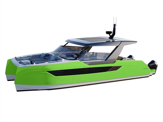Rwraps 3D Carbon Fiber Green Catamaran Dual-Hull Vinyl Film Wraps