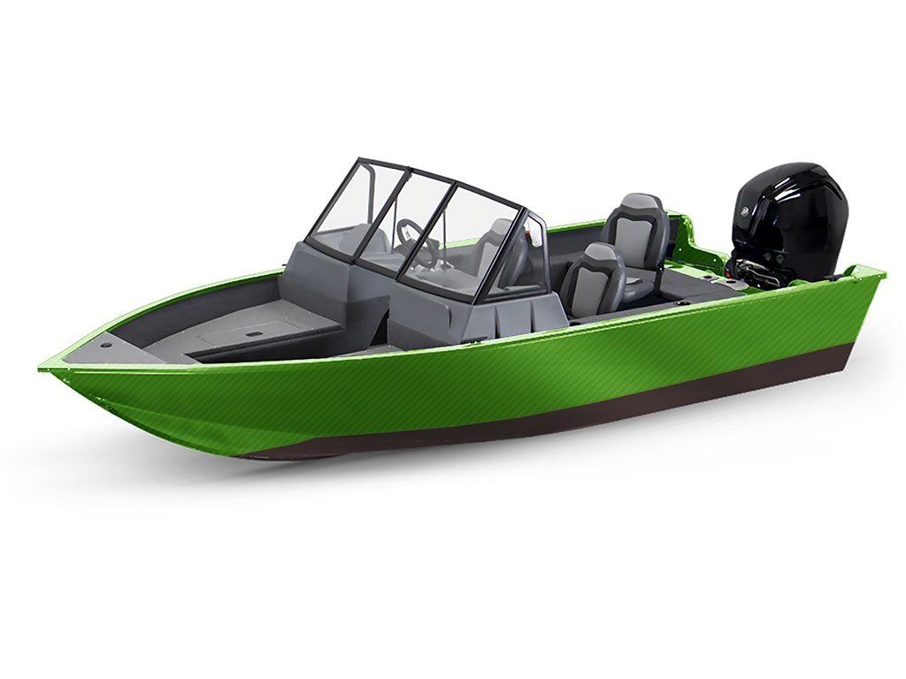 Rwraps 3D Carbon Fiber Green Modified-V Hull DIY Fishing Boat Wrap