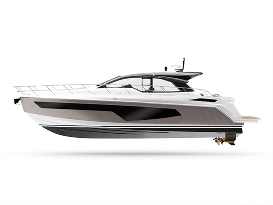 Rwraps 4D Carbon Fiber Silver Customized Yacht Boat Wrap
