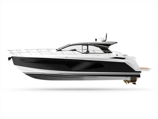 Rwraps Brushed Aluminum Black Customized Yacht Boat Wrap
