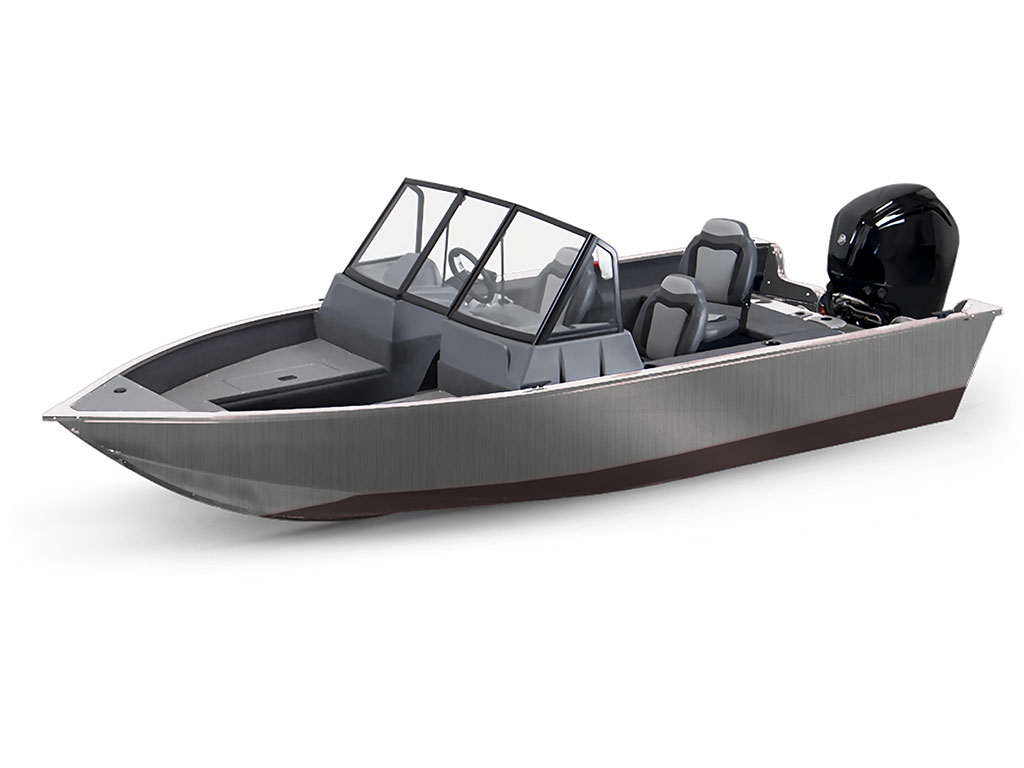 Rwraps Brushed Aluminum Silver Modified-V Hull DIY Fishing Boat Wrap