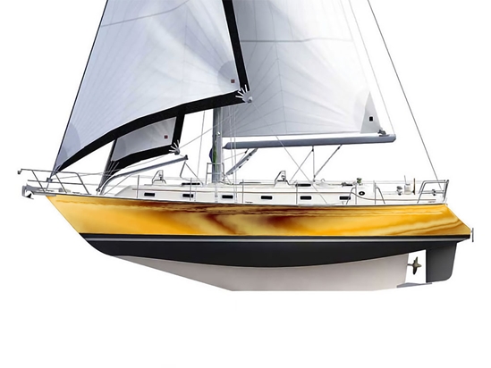 Rwraps Chrome Gold Customized Cruiser Boat Wraps