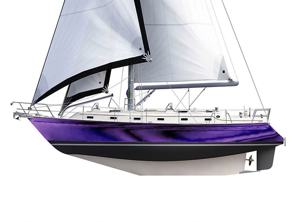 Rwraps Chrome Purple Customized Cruiser Boat Wraps