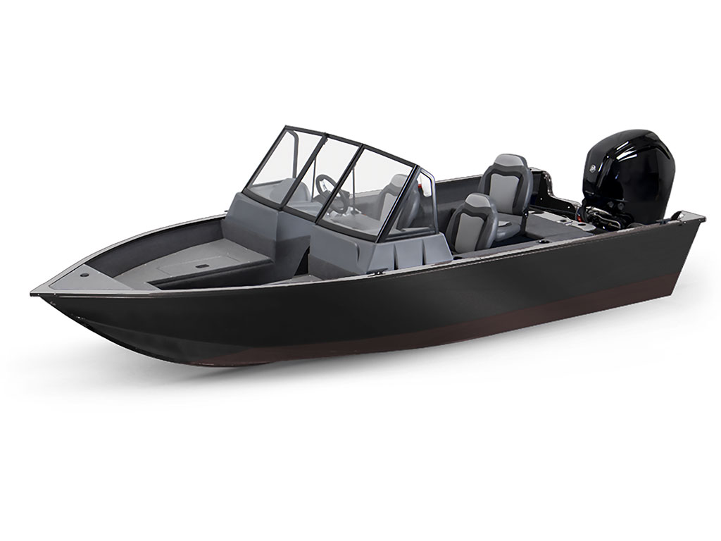 Rwraps Gloss Black Modified-V Hull DIY Fishing Boat Wrap