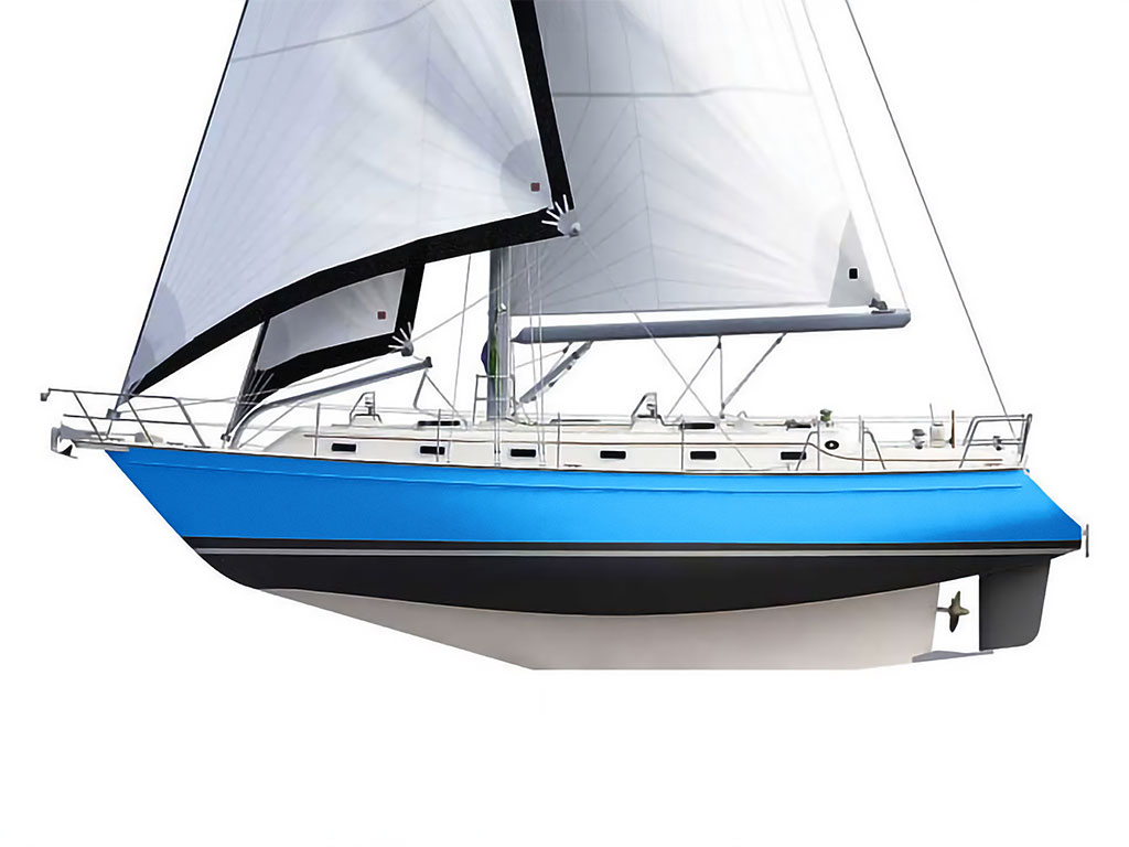 Rwraps Gloss Metallic Blue Customized Cruiser Boat Wraps