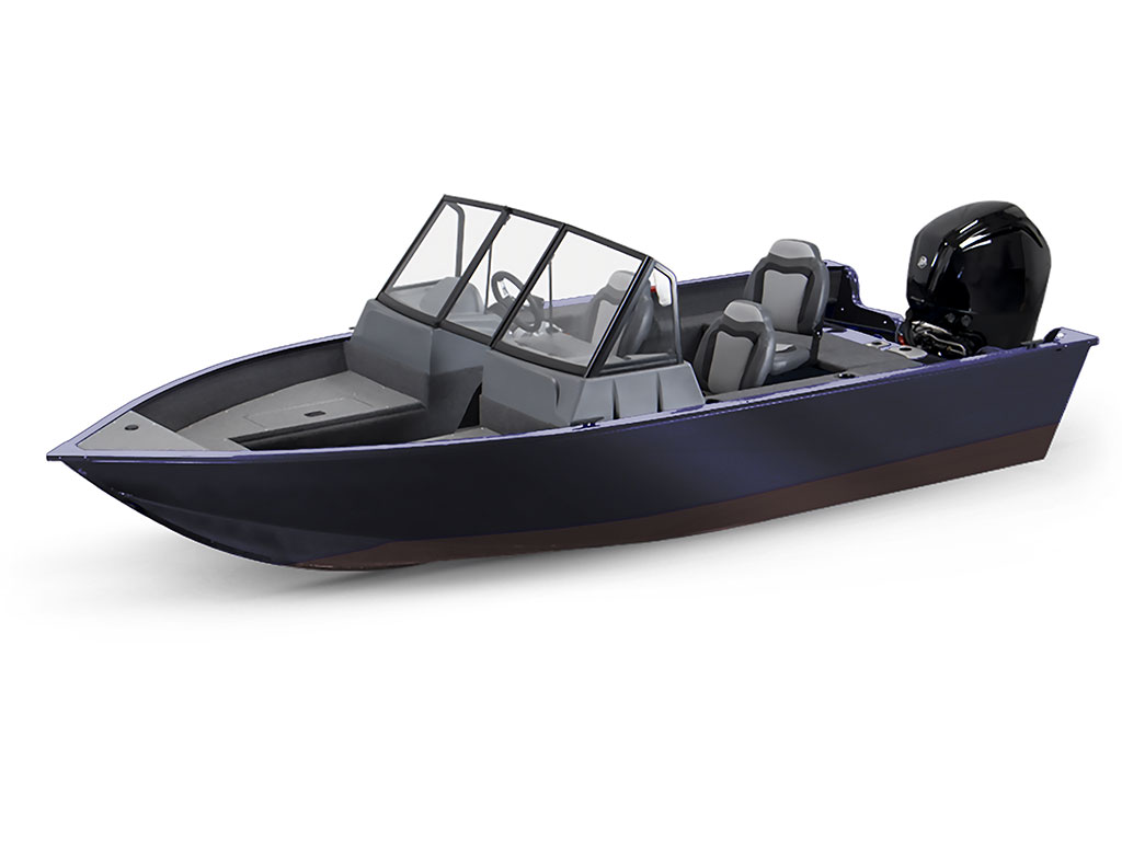 Rwraps Gloss Metallic Blueberry Modified-V Hull DIY Fishing Boat Wrap
