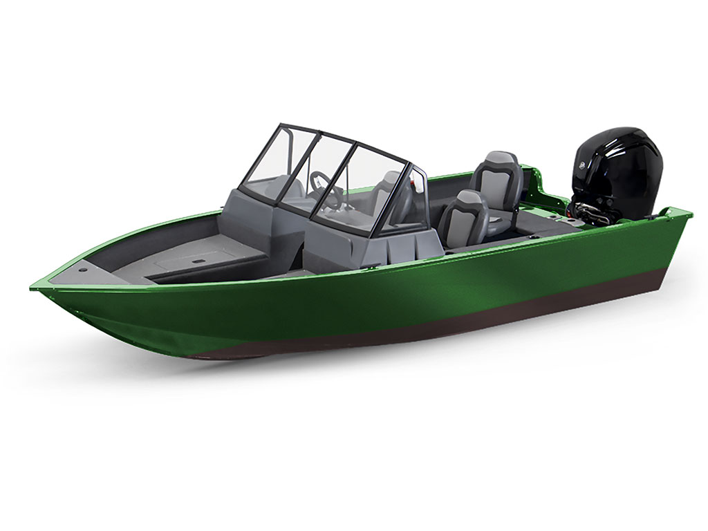 Rwraps Gloss Metallic Dark Green Modified-V Hull DIY Fishing Boat Wrap