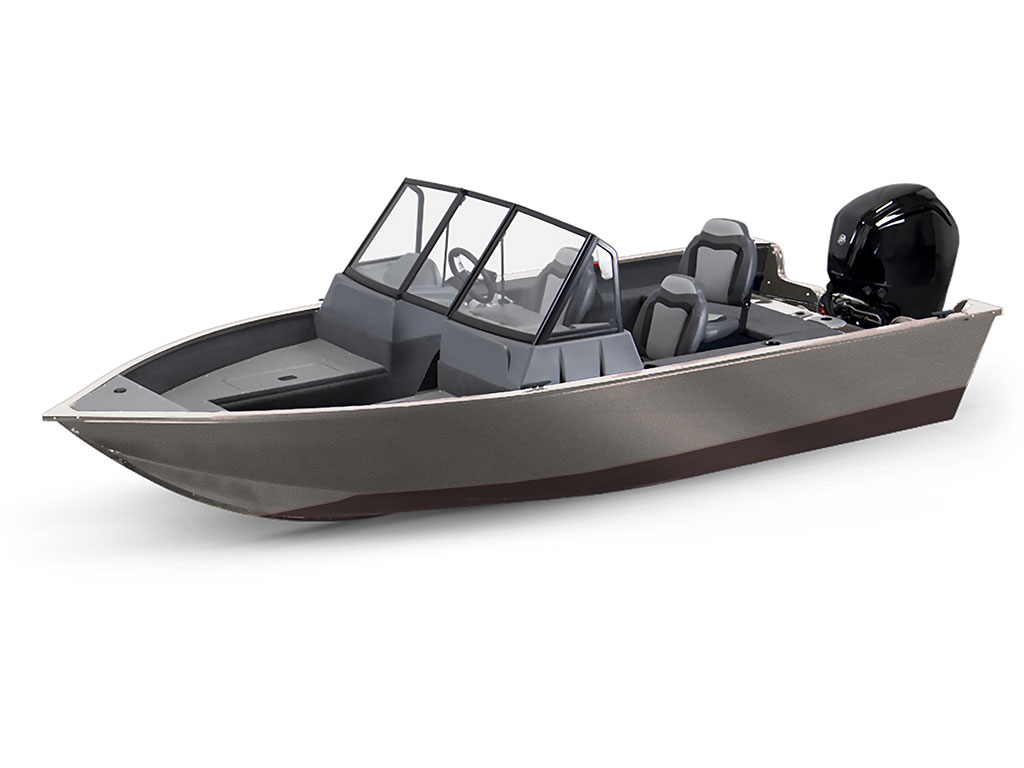 Rwraps Gloss Metallic Gray Modified-V Hull DIY Fishing Boat Wrap