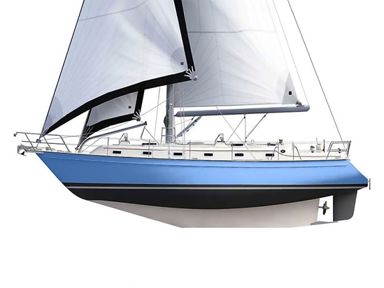 Rwraps Gloss Metallic Sky Blue Customized Cruiser Boat Wraps