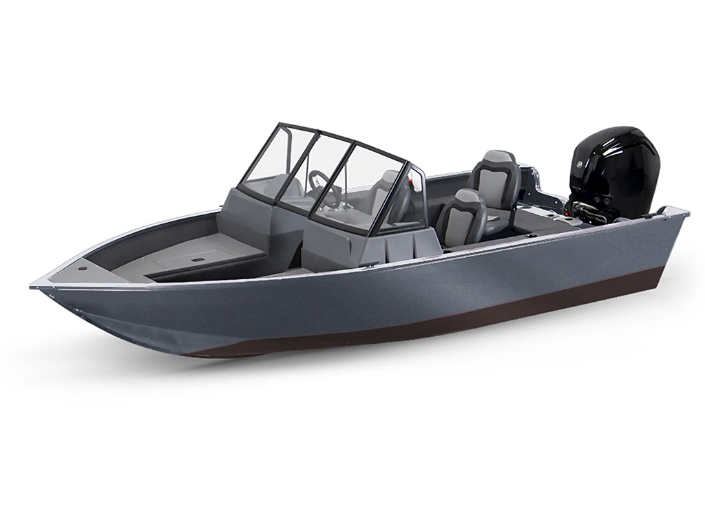 Rwraps Gloss Metallic Titanium Gray Modified-V Hull DIY Fishing Boat Wrap