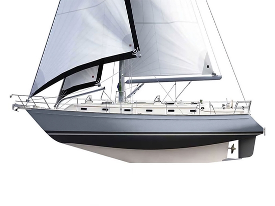Rwraps Gloss Metallic Titanium Gray Customized Cruiser Boat Wraps
