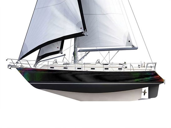 Rwraps Holographic Chrome Black Neochrome Customized Cruiser Boat Wraps