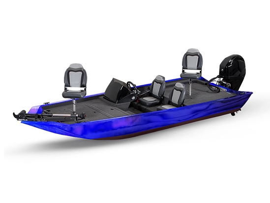 Rwraps Holographic Chrome Blue Neochrome Fish & Ski Boat Do-It-Yourself Wraps