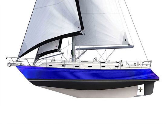 Rwraps Holographic Chrome Blue Neochrome Customized Cruiser Boat Wraps