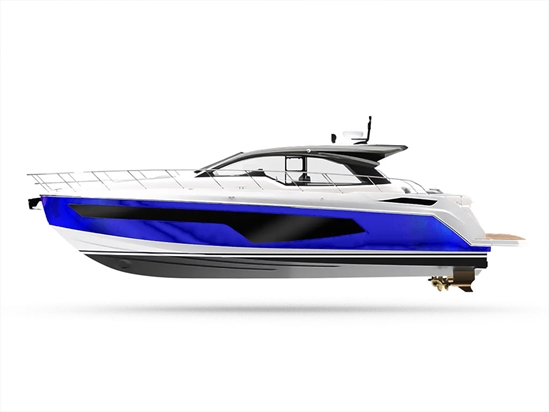 Rwraps Holographic Chrome Blue Neochrome Customized Yacht Boat Wrap
