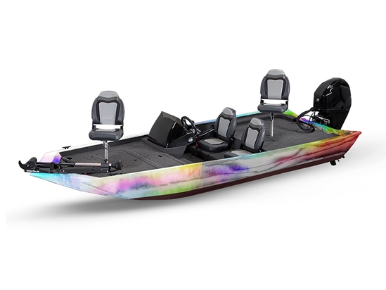 Rwraps Holographic Chrome Silver Neochrome Fish & Ski Boat Do-It-Yourself Wraps