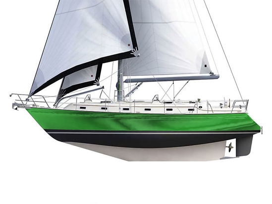 Rwraps Matte Chrome Green Customized Cruiser Boat Wraps