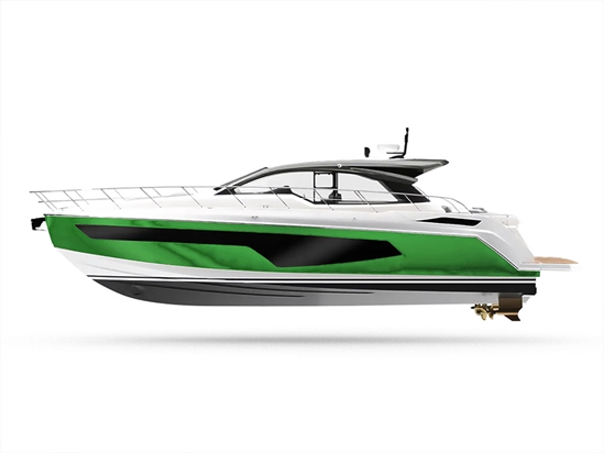 Rwraps Matte Chrome Green Customized Yacht Boat Wrap