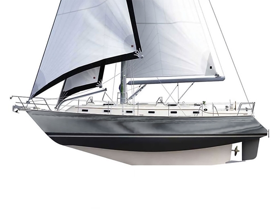 Rwraps Matte Chrome Dark Gray Fog (Metallic) Customized Cruiser Boat Wraps