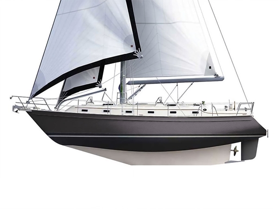 Rwraps Satin Metallic Black Customized Cruiser Boat Wraps