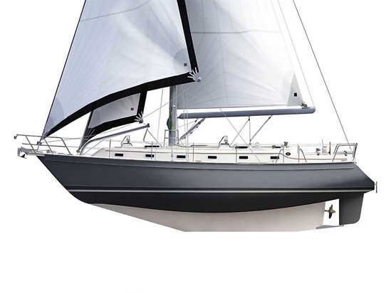 Rwraps Satin Metallic Deep Gray Customized Cruiser Boat Wraps