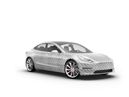 Rwraps 3D Carbon Fiber Silver (Digital) Car Wraps