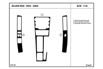 1992 Acura NSX DL Auto Dash Kit Diagram