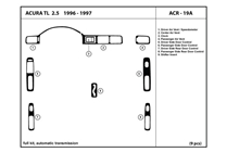 1996 Acura TL DL Auto Dash Kit Diagram