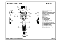 2002 Acura CL DL Auto Dash Kit Diagram