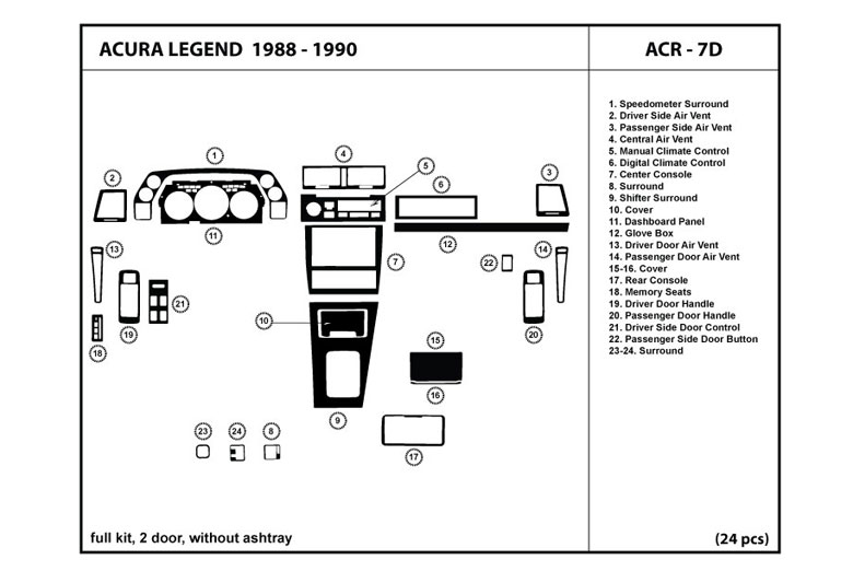 DL Auto™ Acura Legend 1988-1990 Dash Kits