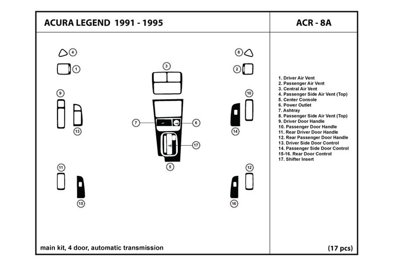 DL Auto™ Acura Legend 1991-1995 Dash Kits