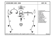 2006 Acura MDX DL Auto Dash Kit Diagram