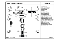 1994 BMW 3-Series DL Auto Dash Kit Diagram