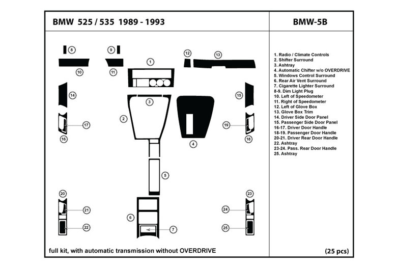 DL Auto™ BMW 5-Series 1989-1993 Dash Kits