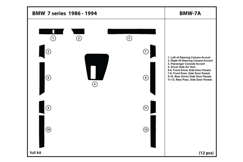 DL Auto™ BMW 7-Series 1986-1994 Dash Kits