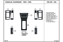 1993 Cadillac Eldorado DL Auto Dash Kit Diagram