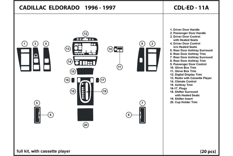 DL Auto™ Cadillac Eldorado 1996-1997 Dash Kits