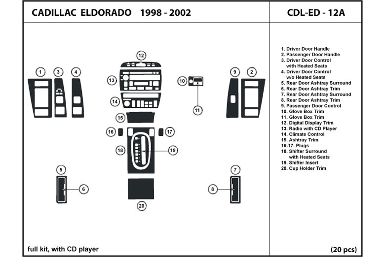 DL Auto™ Cadillac Eldorado 1998-2002 Dash Kits